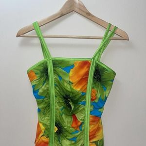 Joseph Ribkoff Kiwi Flower Tank